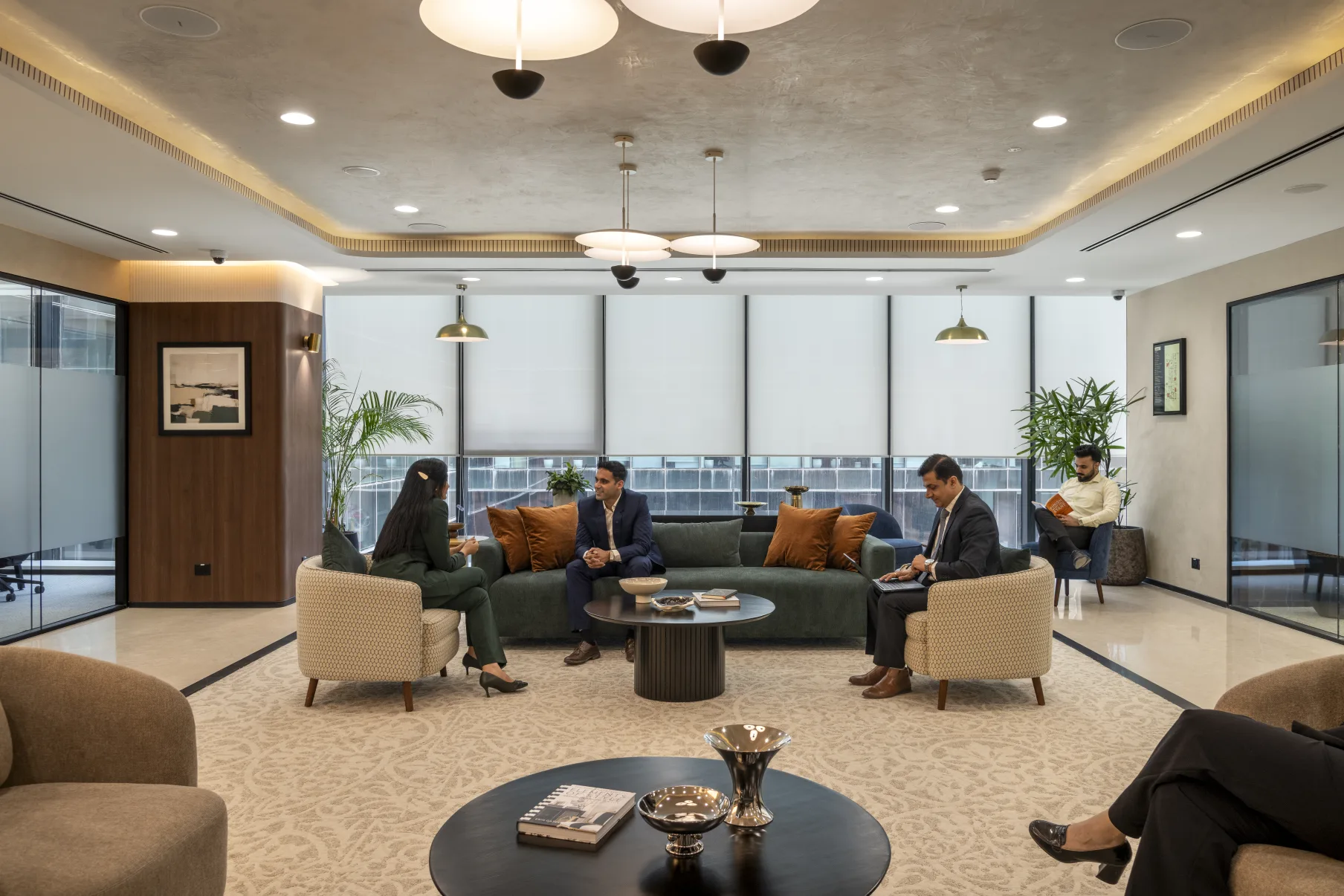 Table Space Worldmark centre — lounge and collaboration area, Delhi NCR
