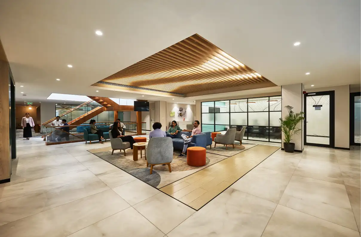 The lobby area of a Table Space GCC workspace