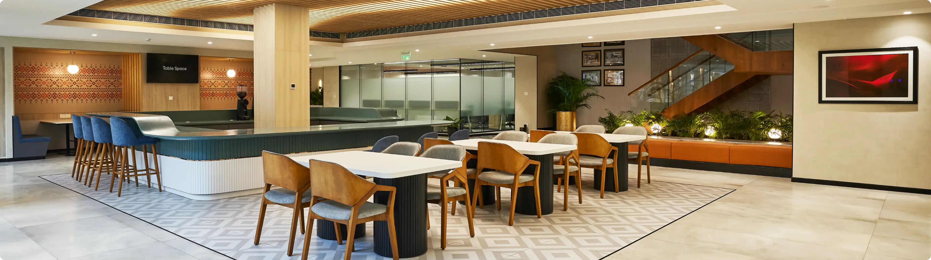 Workspace interior designed by DESYN, Table Spaceâs design and build practice