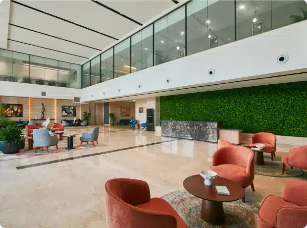Integrated workplace environment built beyond the core office by DESYN