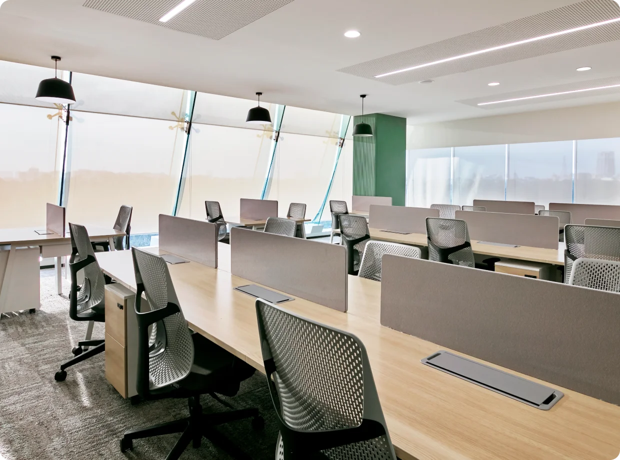 Breakout area within a serviced Table Space suite