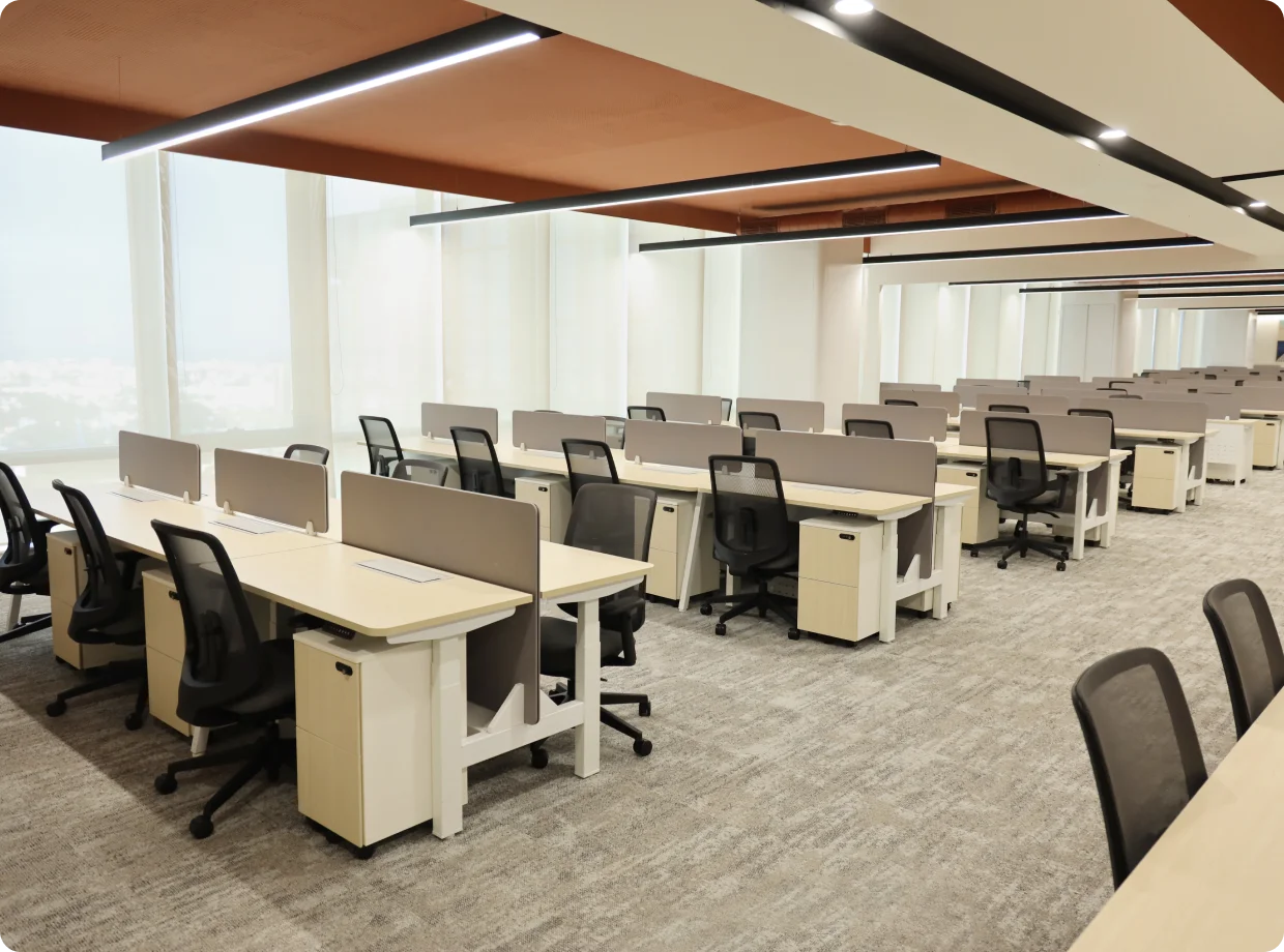 Reception area of a premium Table Space suite