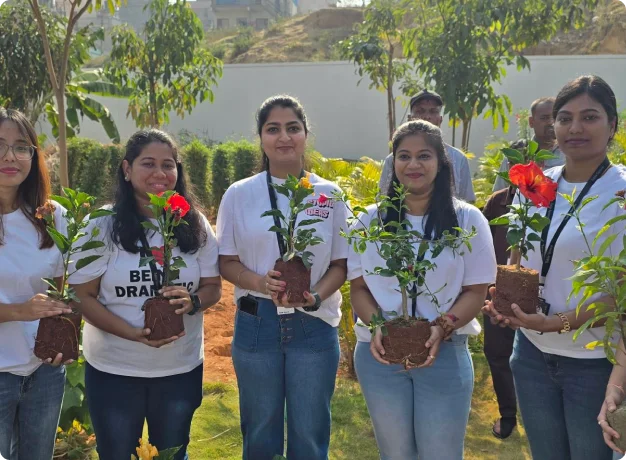 Table Space team members at a community CSR initiative