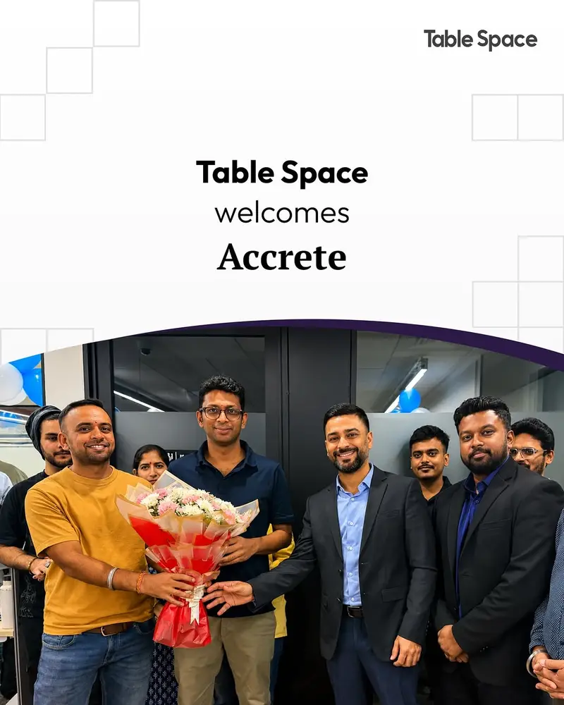 We are excited to welcome Accrete to their new workspace at Table Space R Square