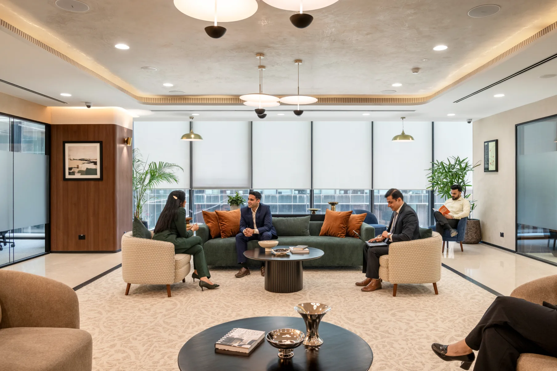Table Space Worldmark centre — lounge and collaboration area, Delhi NCR
